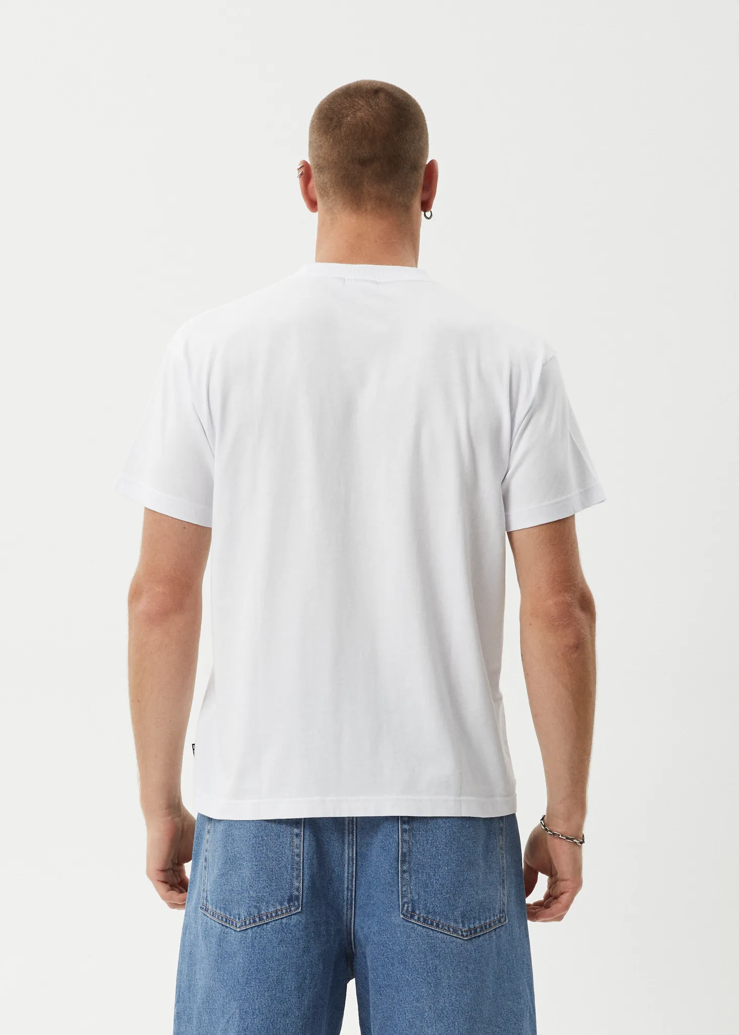 AFENDS Mens Daisy Chain - Boxy Fit Tee - White