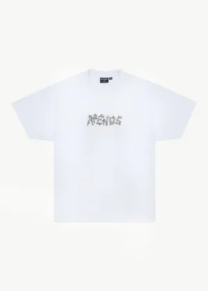 AFENDS Mens Daisy Chain - Boxy Fit Tee - White