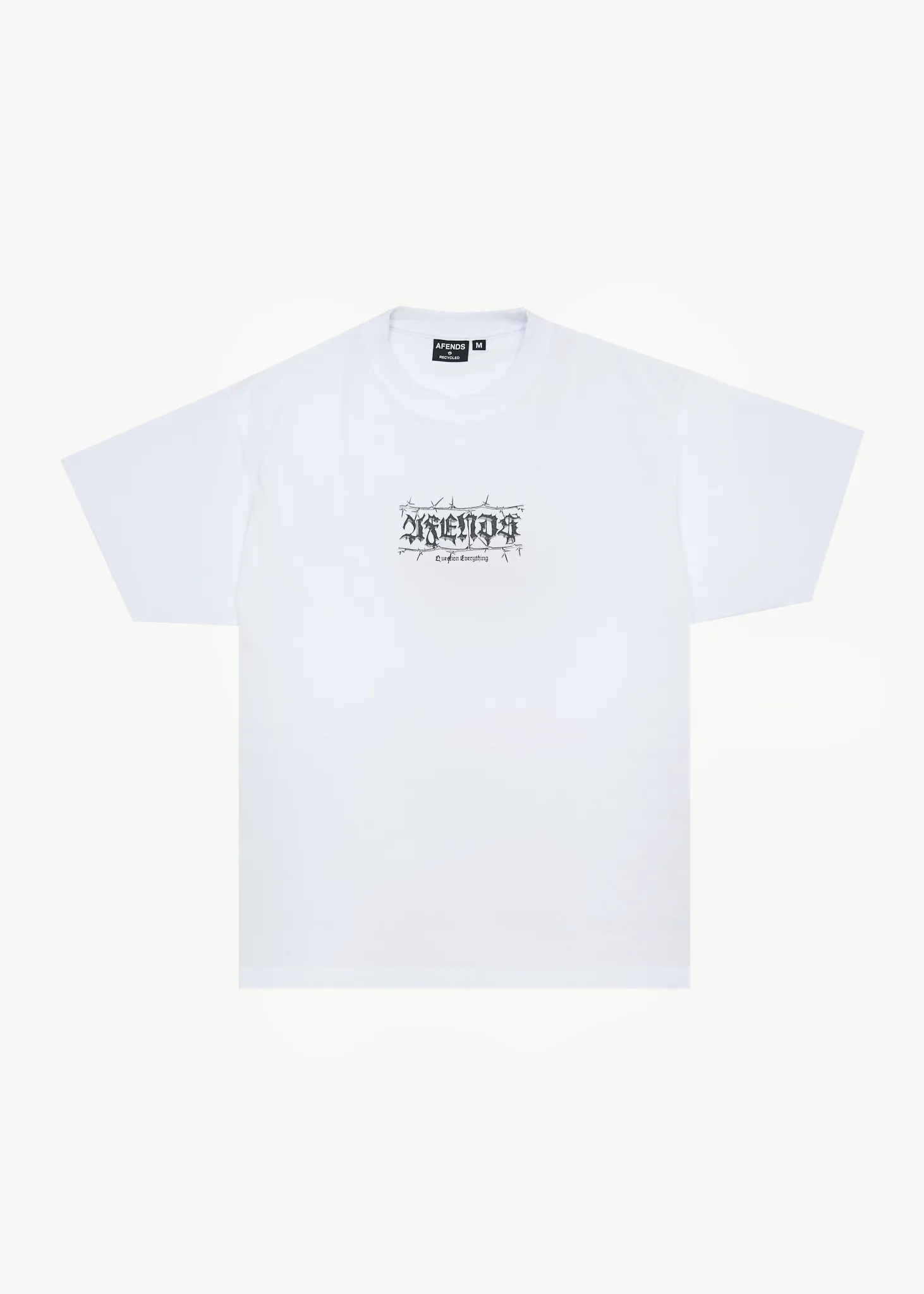 AFENDS Mens Thorny - Boxy Fit Tee - White