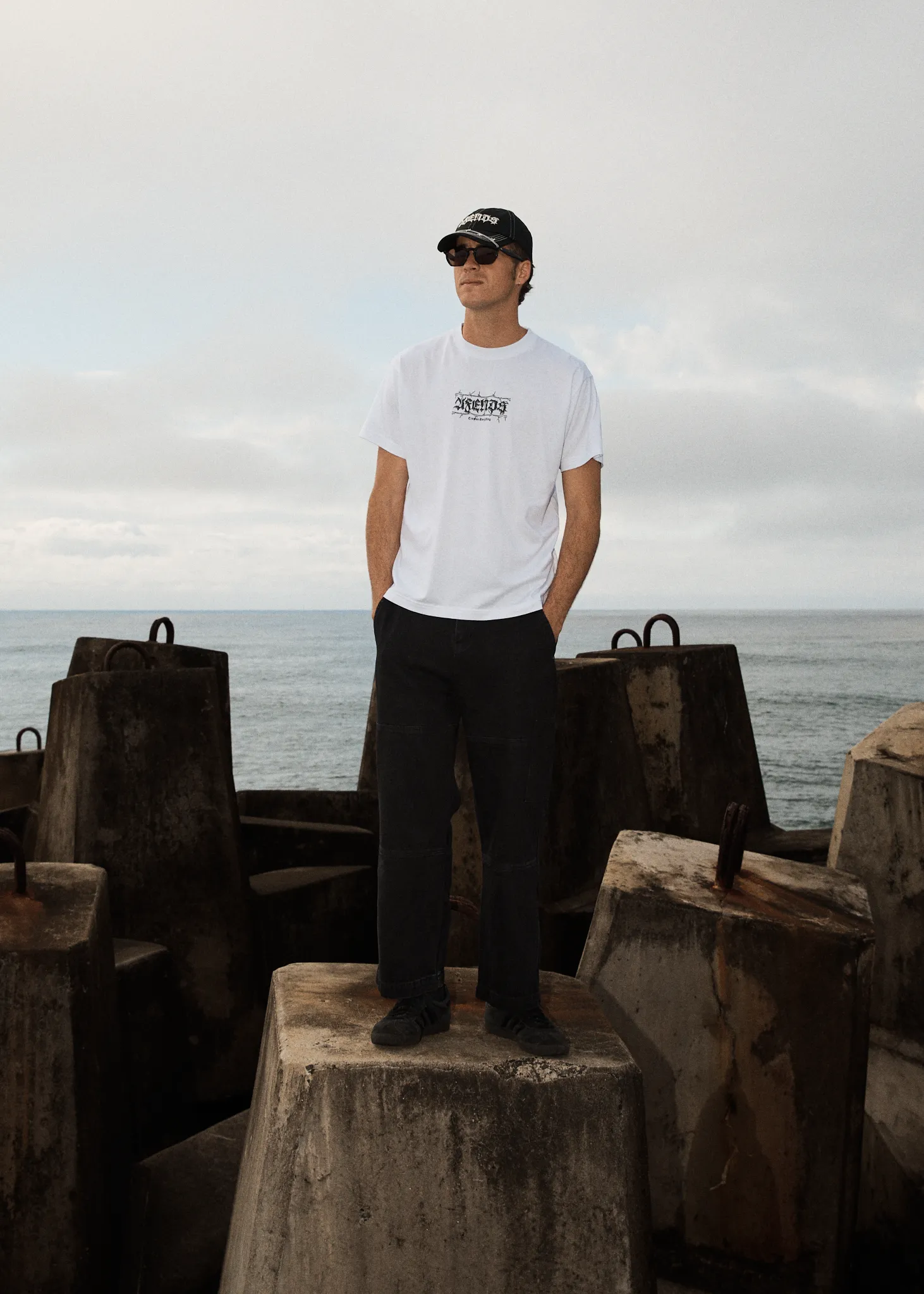 AFENDS Mens Thorny - Boxy Fit Tee - White