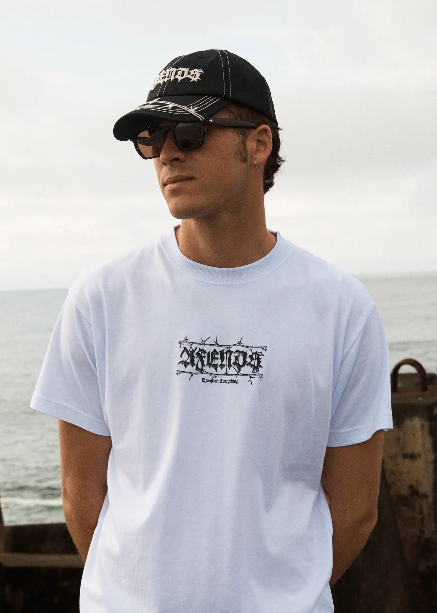 AFENDS Mens Thorny - Boxy Fit Tee - White