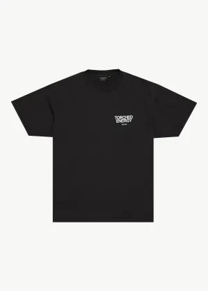 AFENDS Mens Torched Energy - Boxy Fit Tee - Stone Black