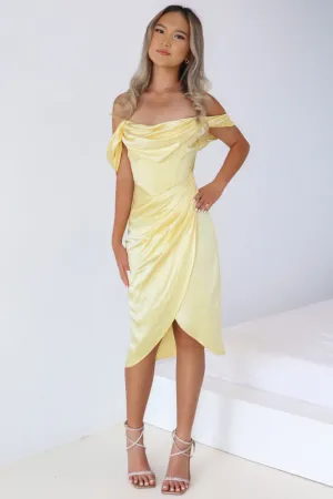 Anastasia Midi Dress - Yellow