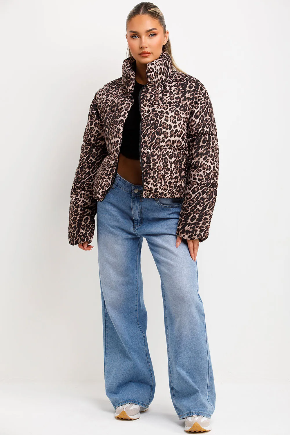 Animal Print Padded Puffer Jacket