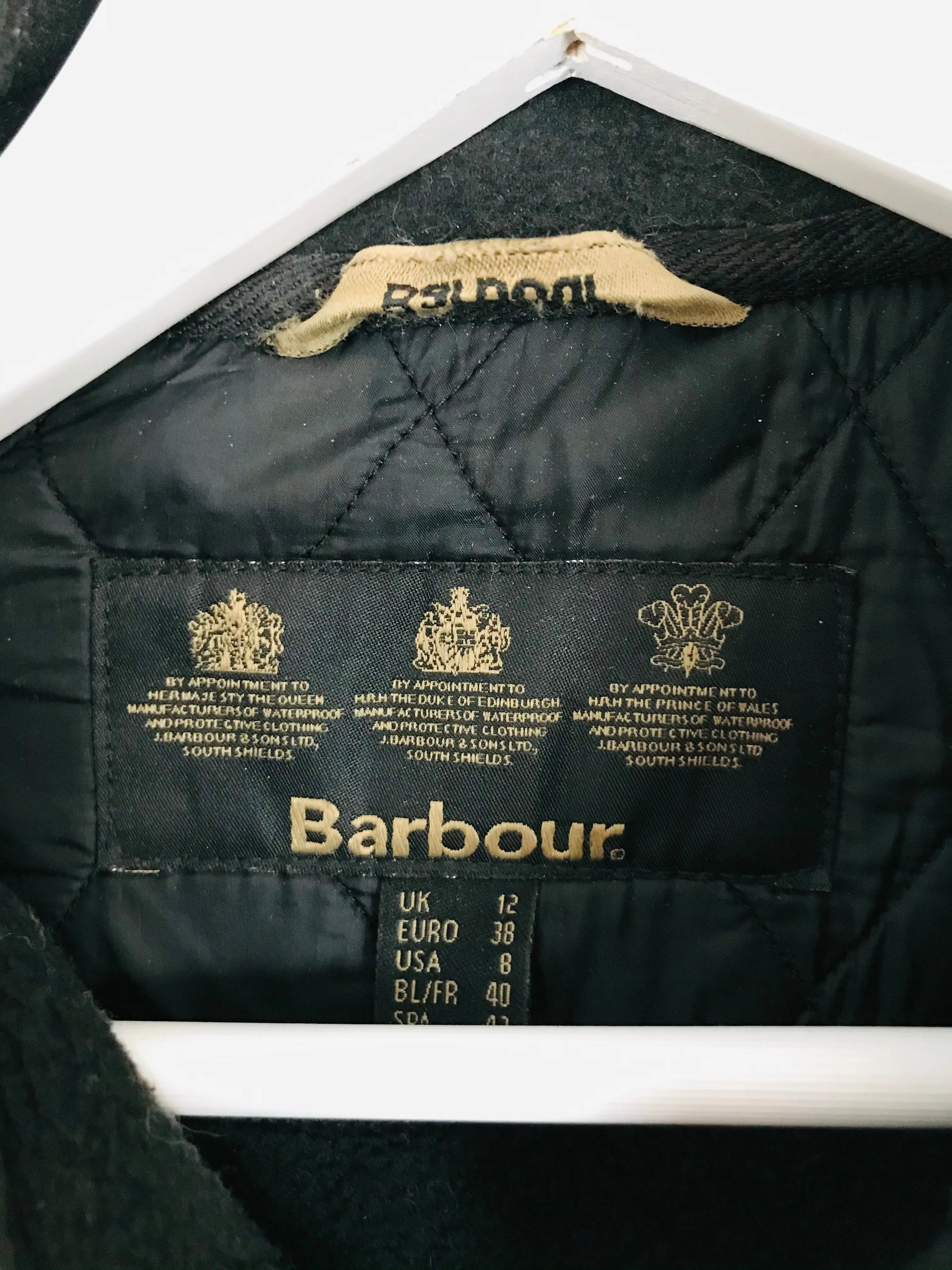 Barbour Women’s Quilted Jacket Coat | UK12 | Black