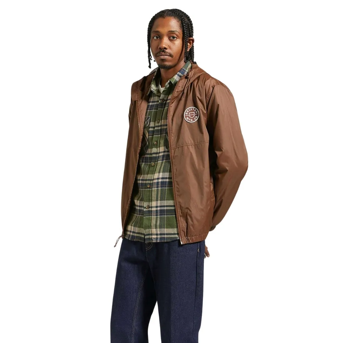 Brixton Claxton Crest Lightweight Jacket - Pinecone Brown