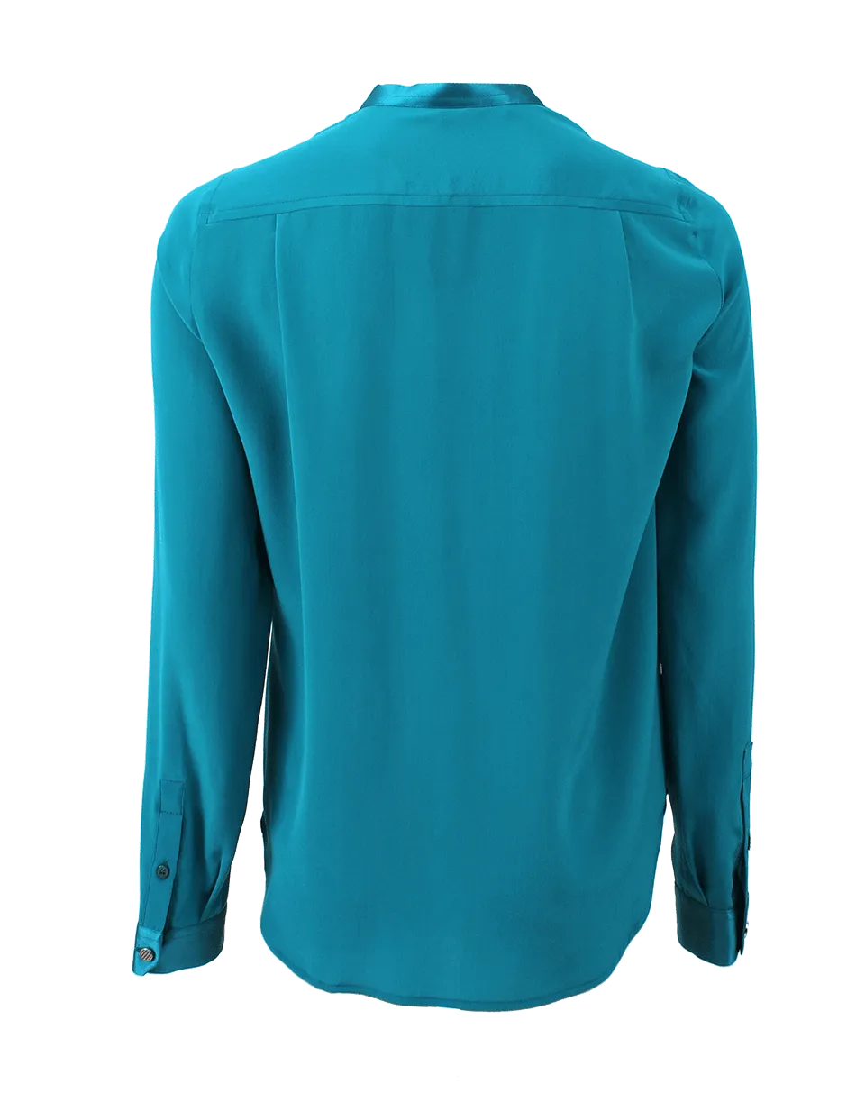 Button Down Silk Blouse