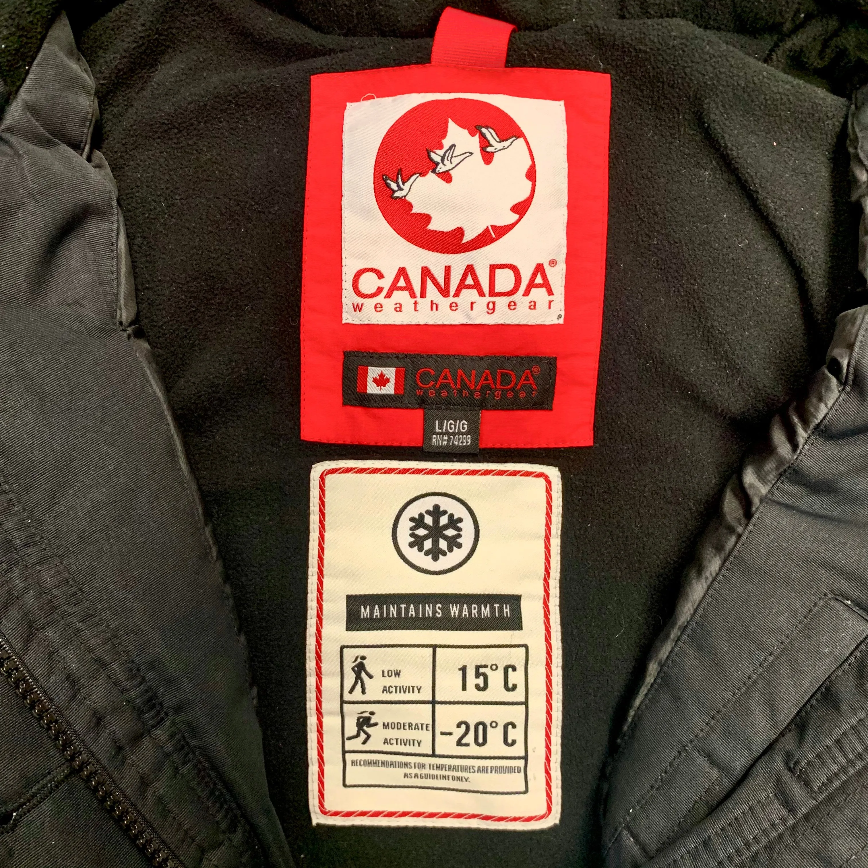 Coat Puffer & Quilted By Canada Weather Gear In Black, Size: L