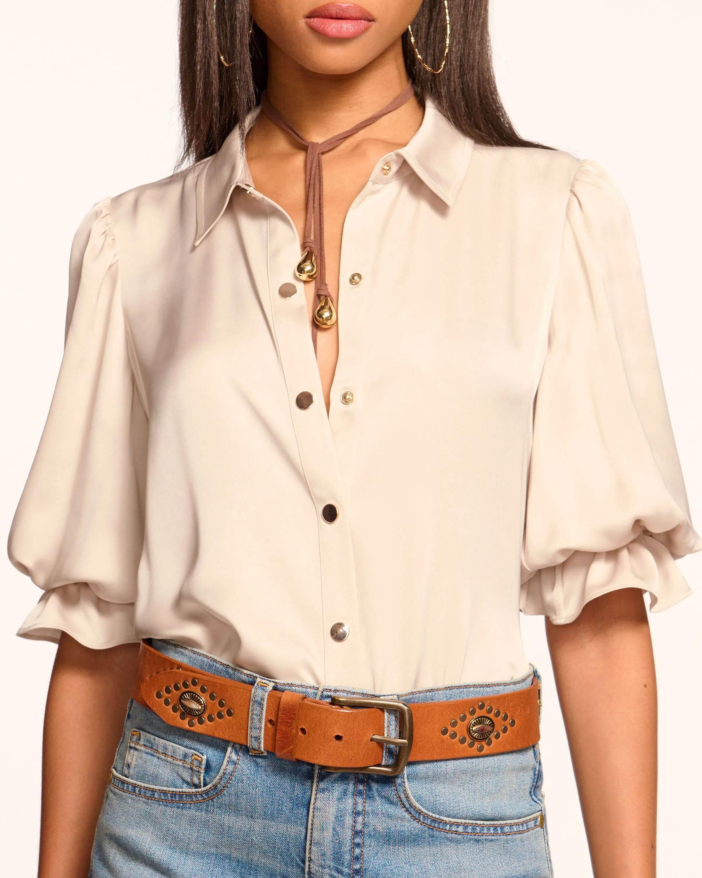 Dina Button Down Bodysuit