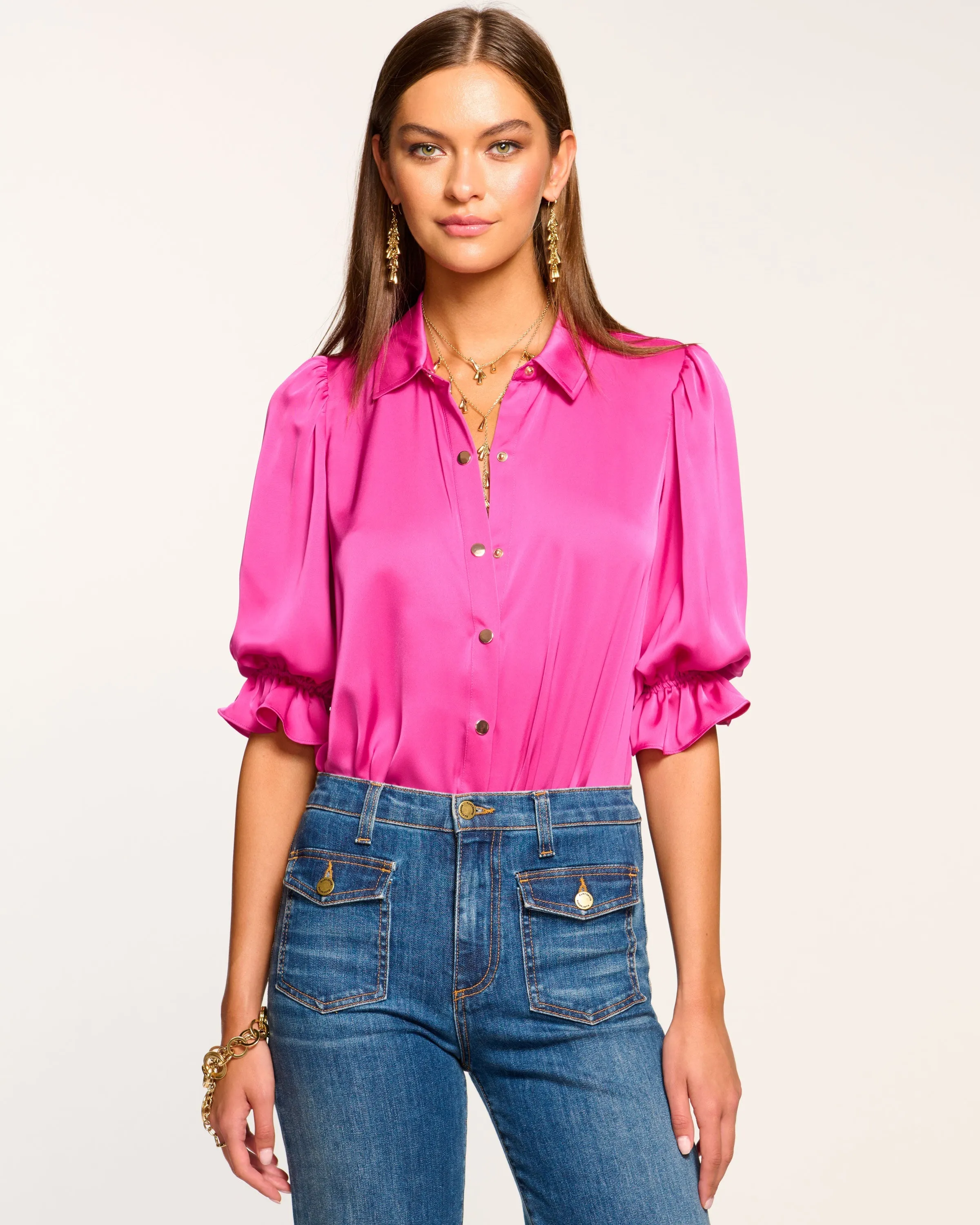 Dina Button Down Bodysuit