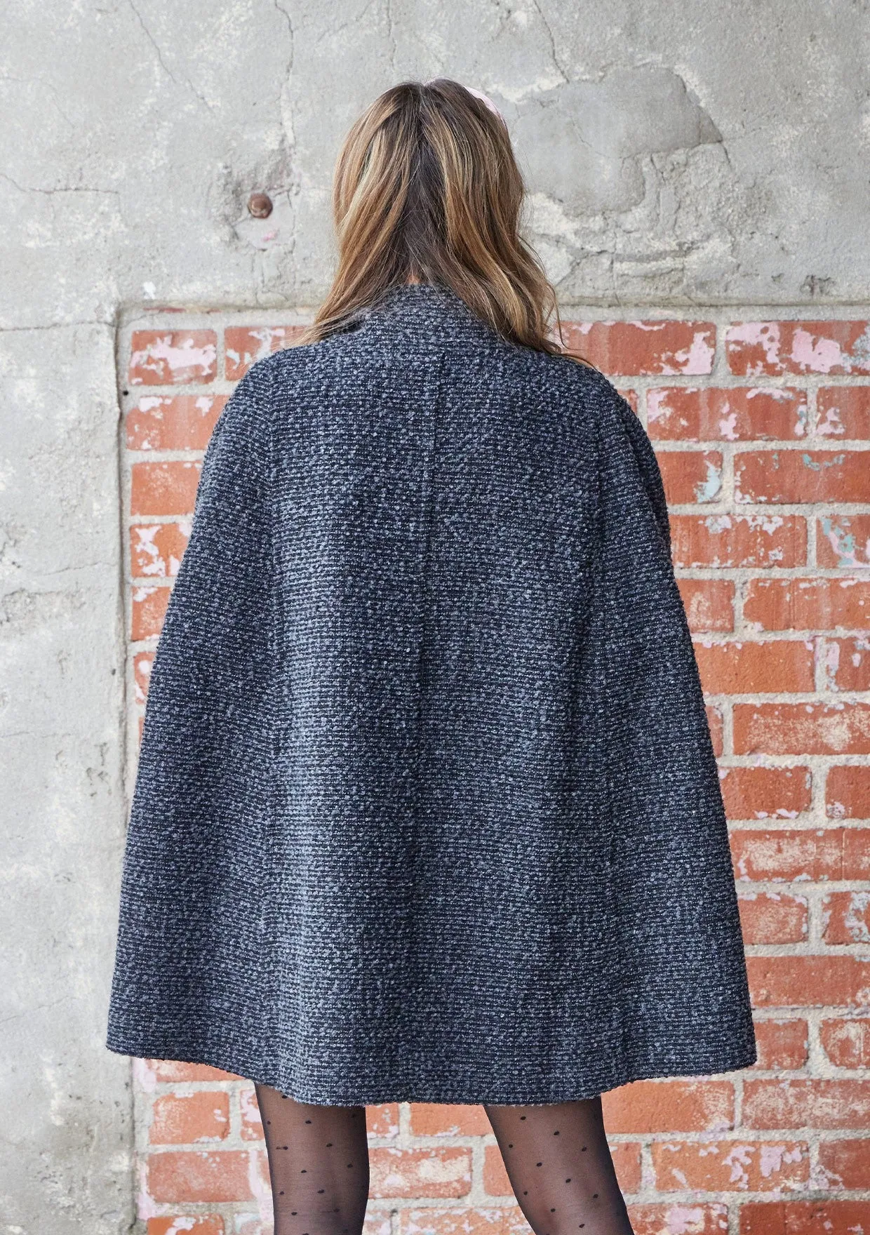 Double Breasted Edgy Cape