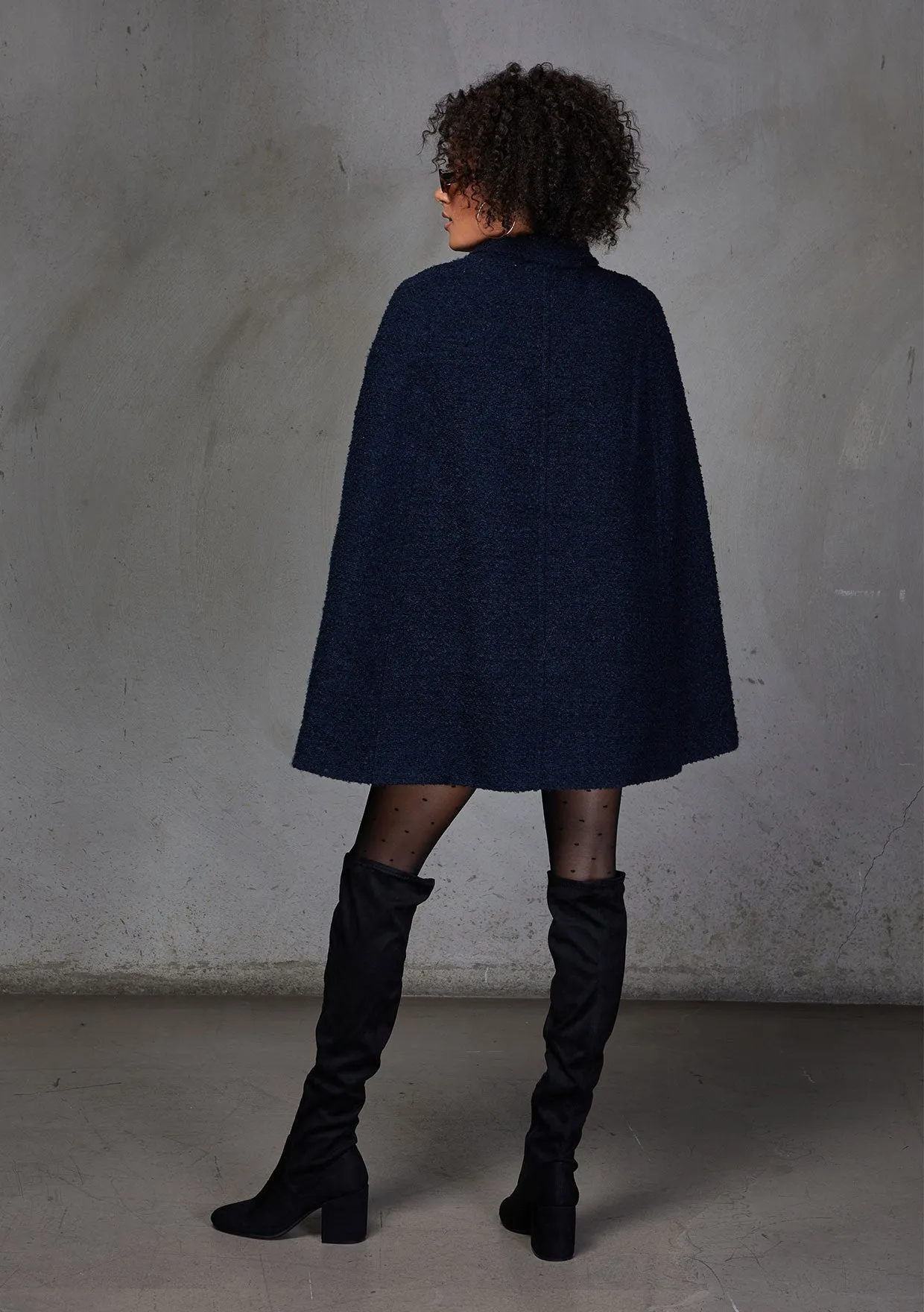 Double Breasted Edgy Cape