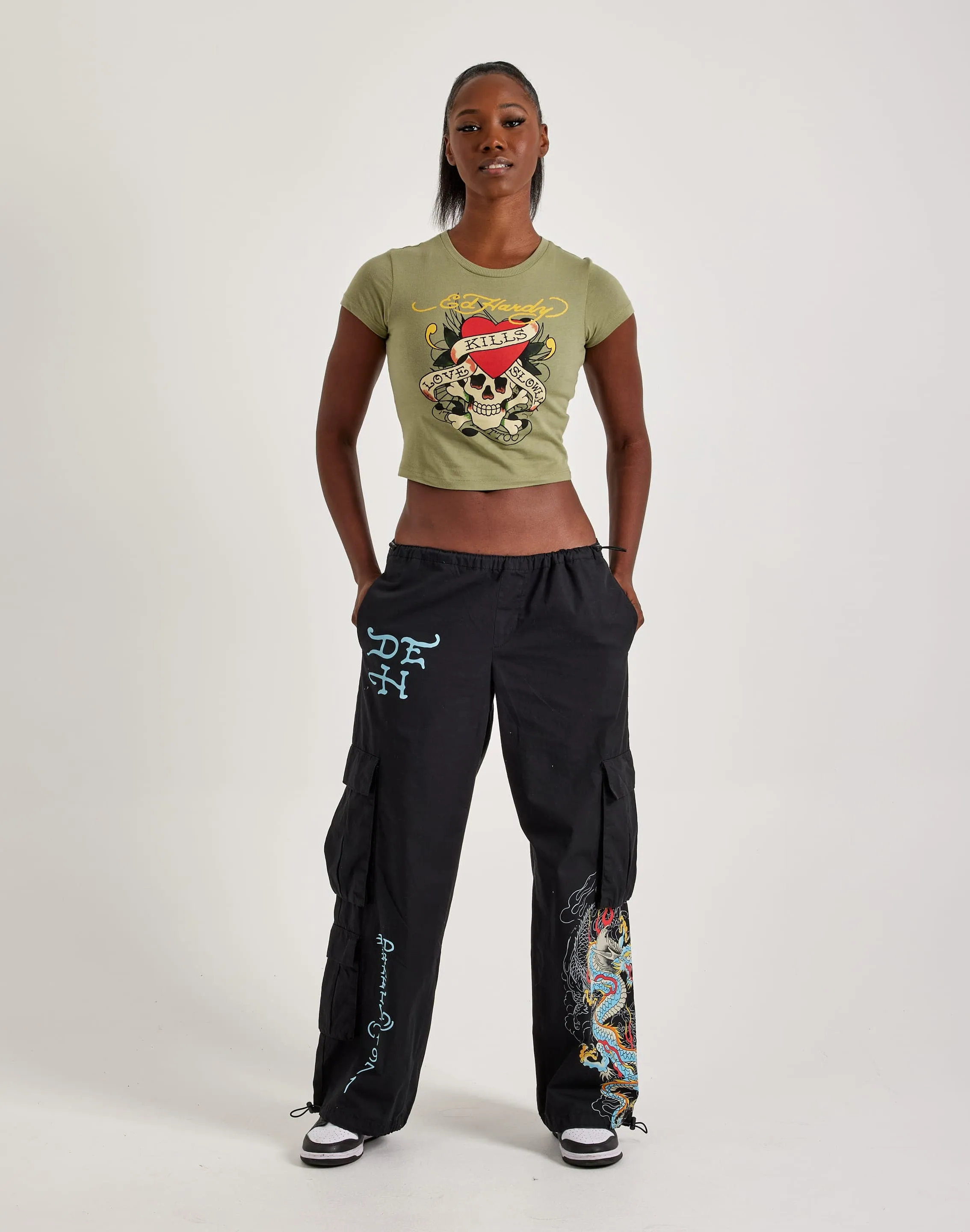 Ed Hardy Love Kills Slowly Skull Baby Tee