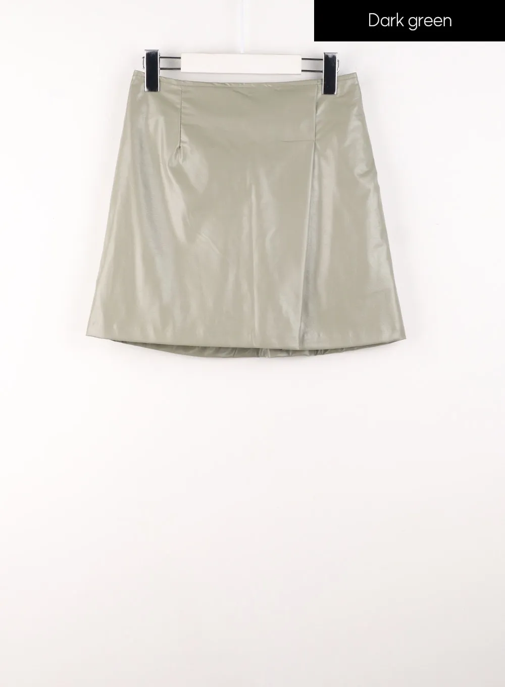Faux Leather Cutout Mini Skirt IS319
