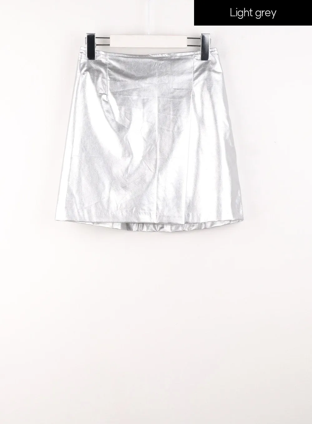 Faux Leather Cutout Mini Skirt IS319