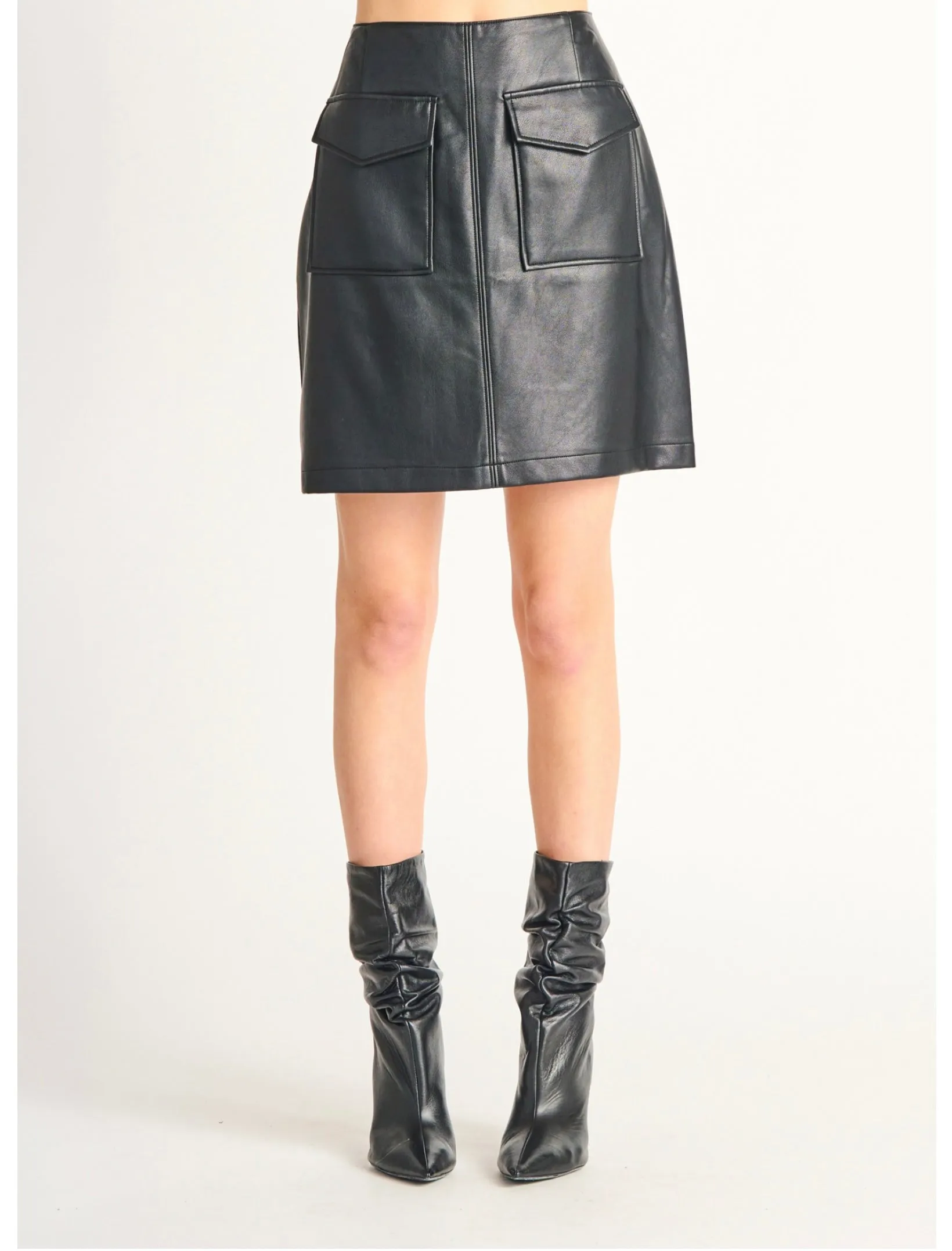 Faux Leather Skirt