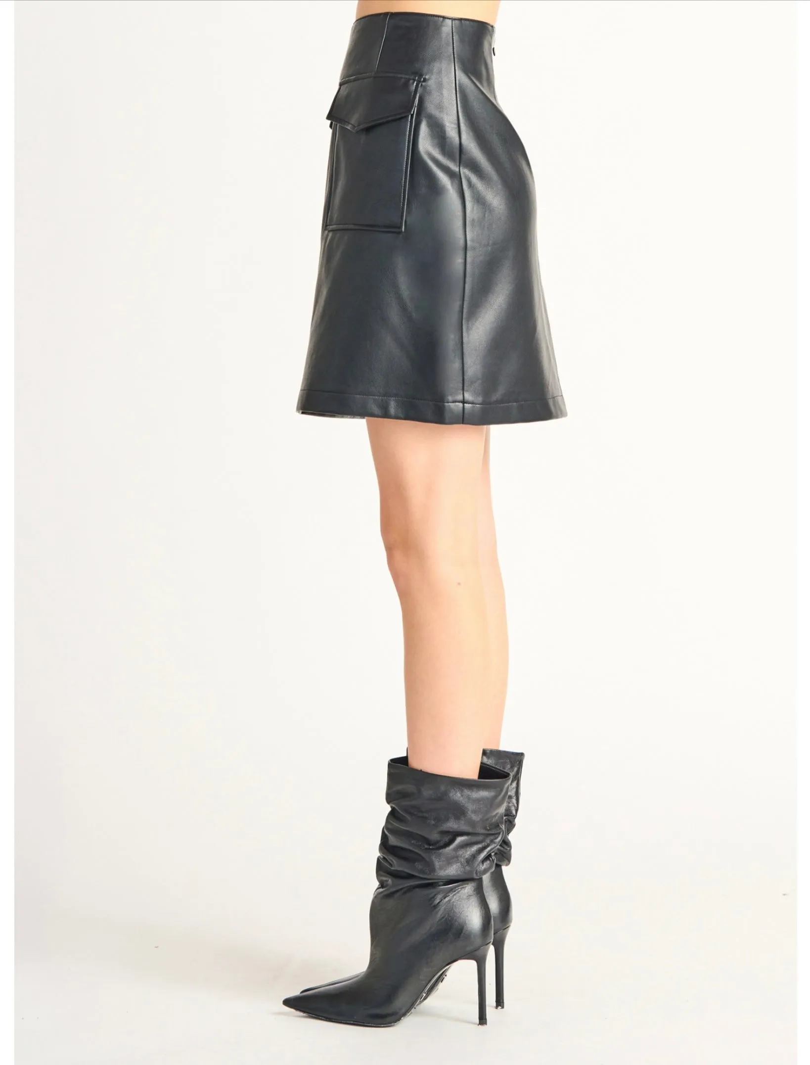 Faux Leather Skirt