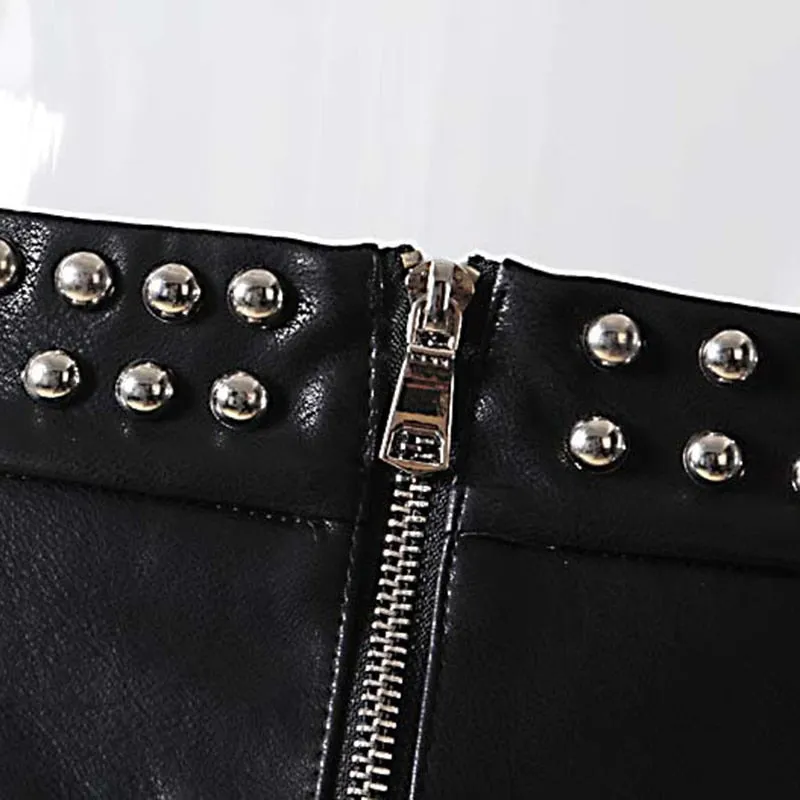 Faux Studded Skirt
