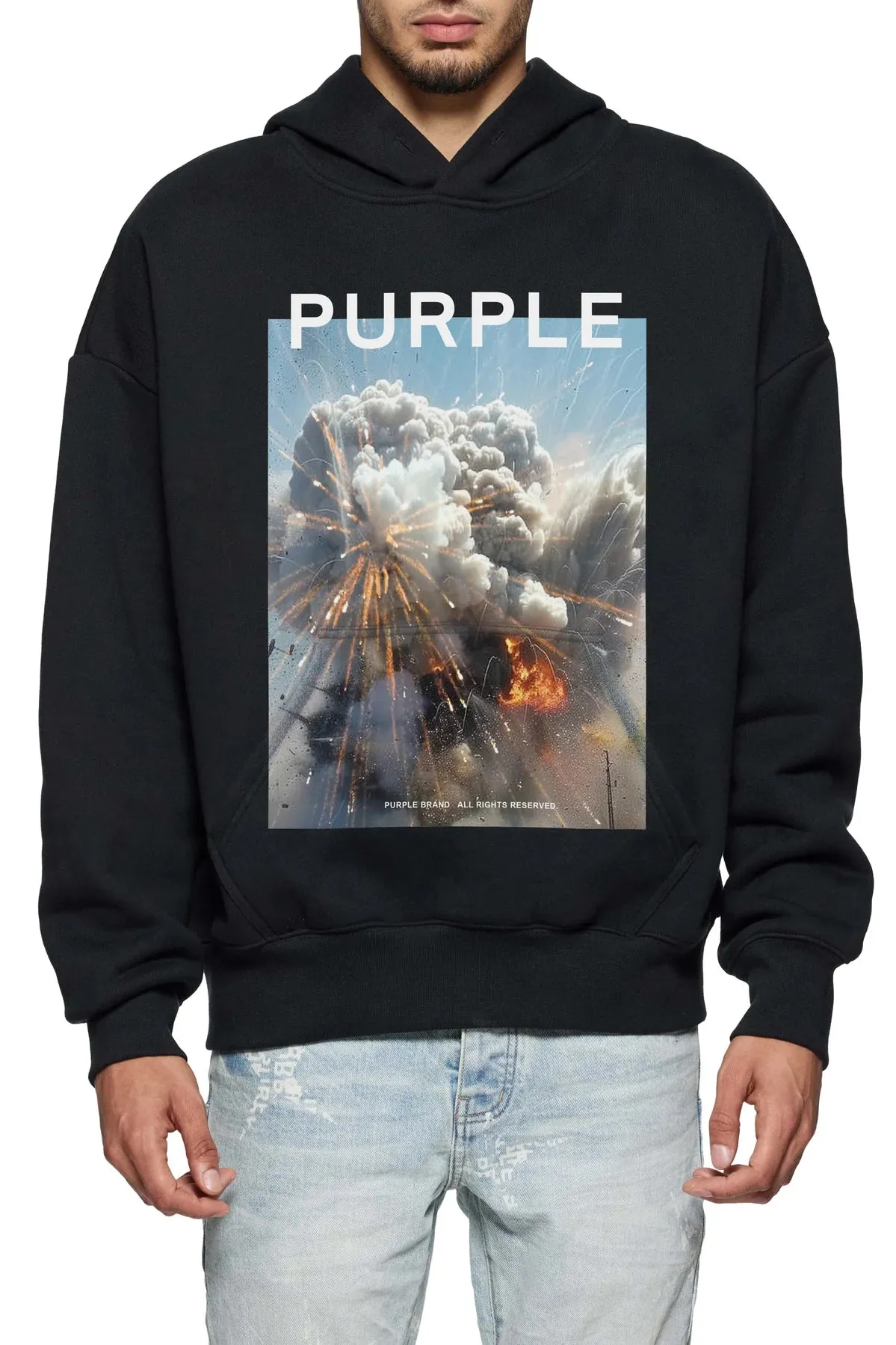 Fireworks Hoodie (Black) - P401-HBFW125