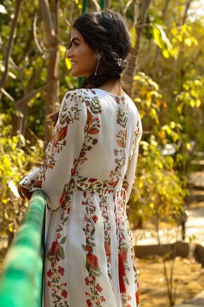 Floral Print Anarkali Maxi Dress