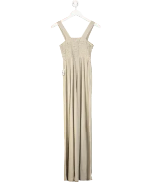 Free People Beige Homecoming One Piece Jumpsuit UK XS