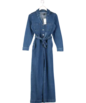 Friends like these Blue Button Through Jumpsuit UK 8