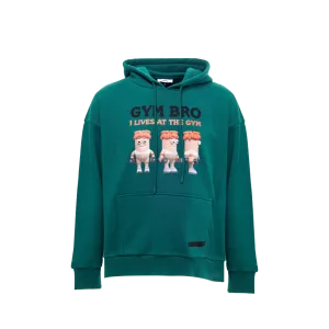GYM BRO KIDS HOODIE - GREEN