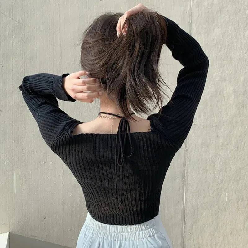 Hermina Trui | Vrouwen Off Schoulder Gebreide Trui