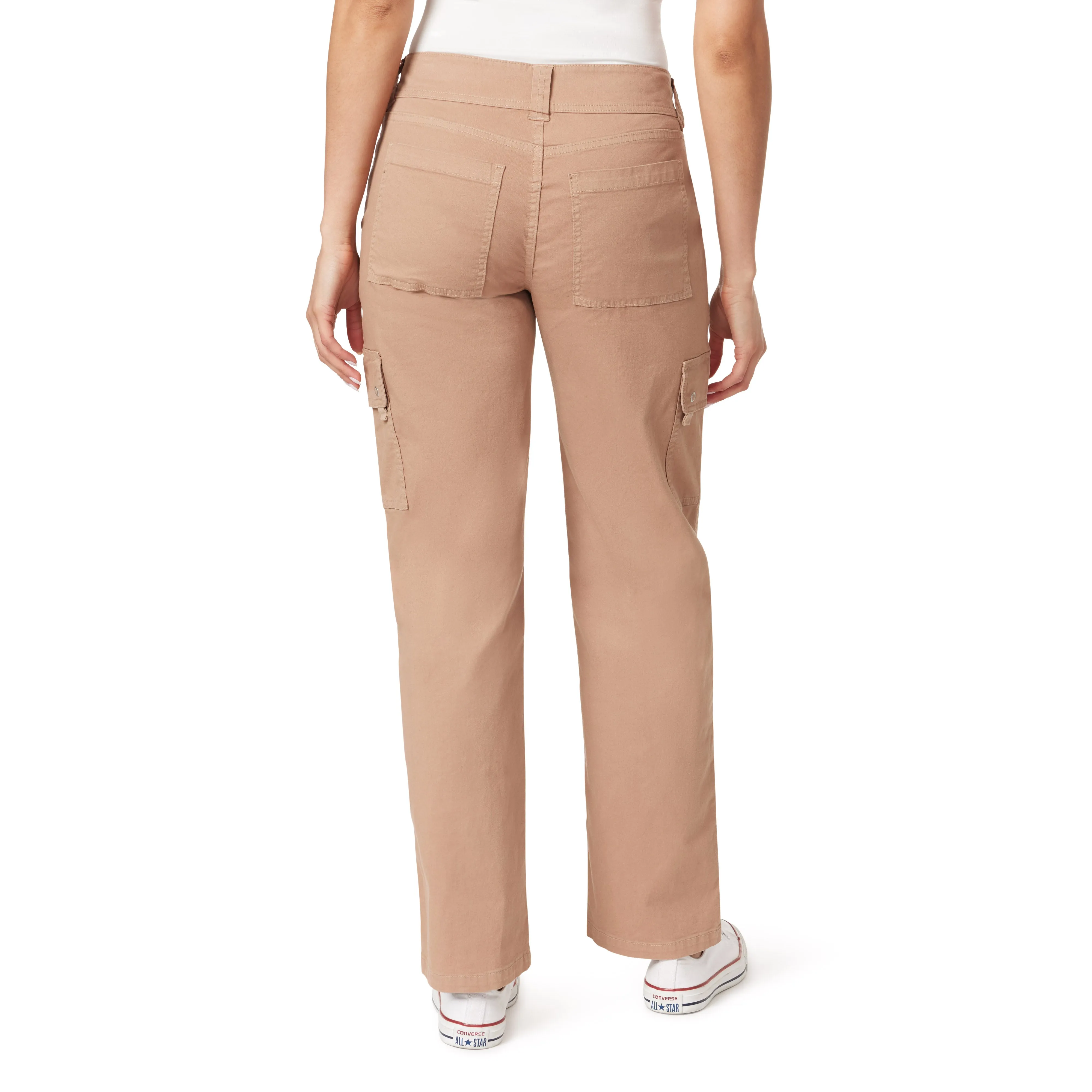 InstaStretch Luscious Curvy Twill Relaxed Cargo Straight Mid Rise Pants