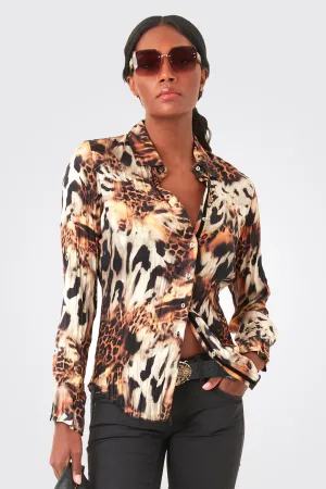 Jaguar Button Down Blouse - Multi