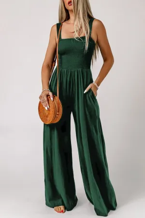 JC966 Shirred Off Shoulder Jumpsuit