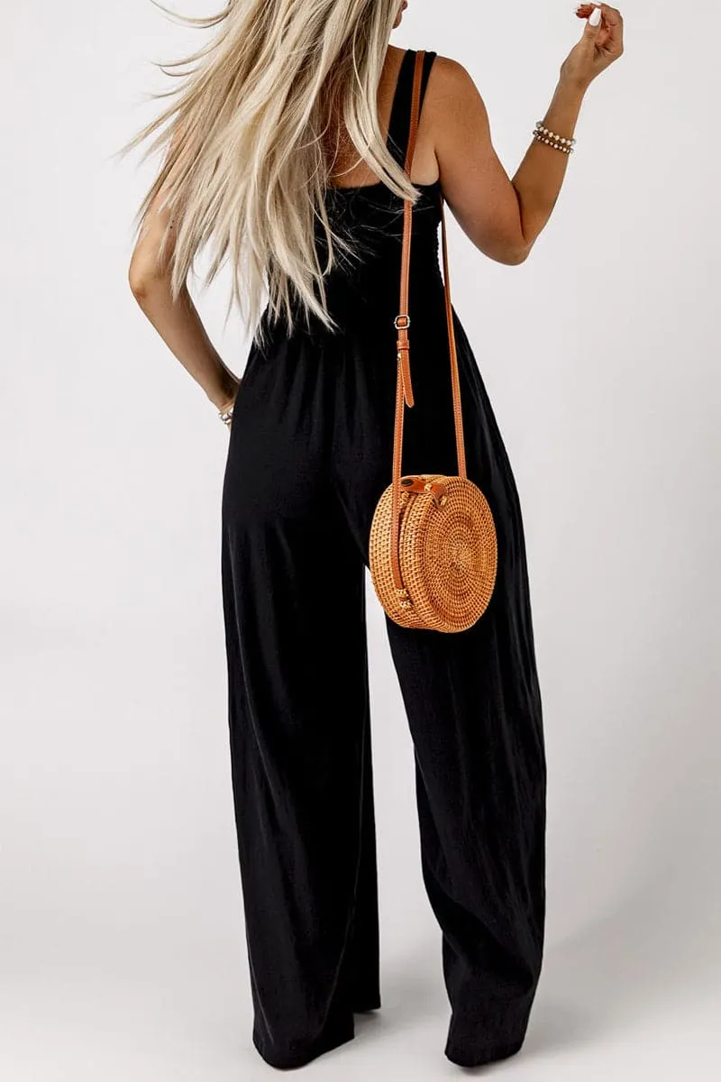 JC966 Shirred Off Shoulder Jumpsuit
