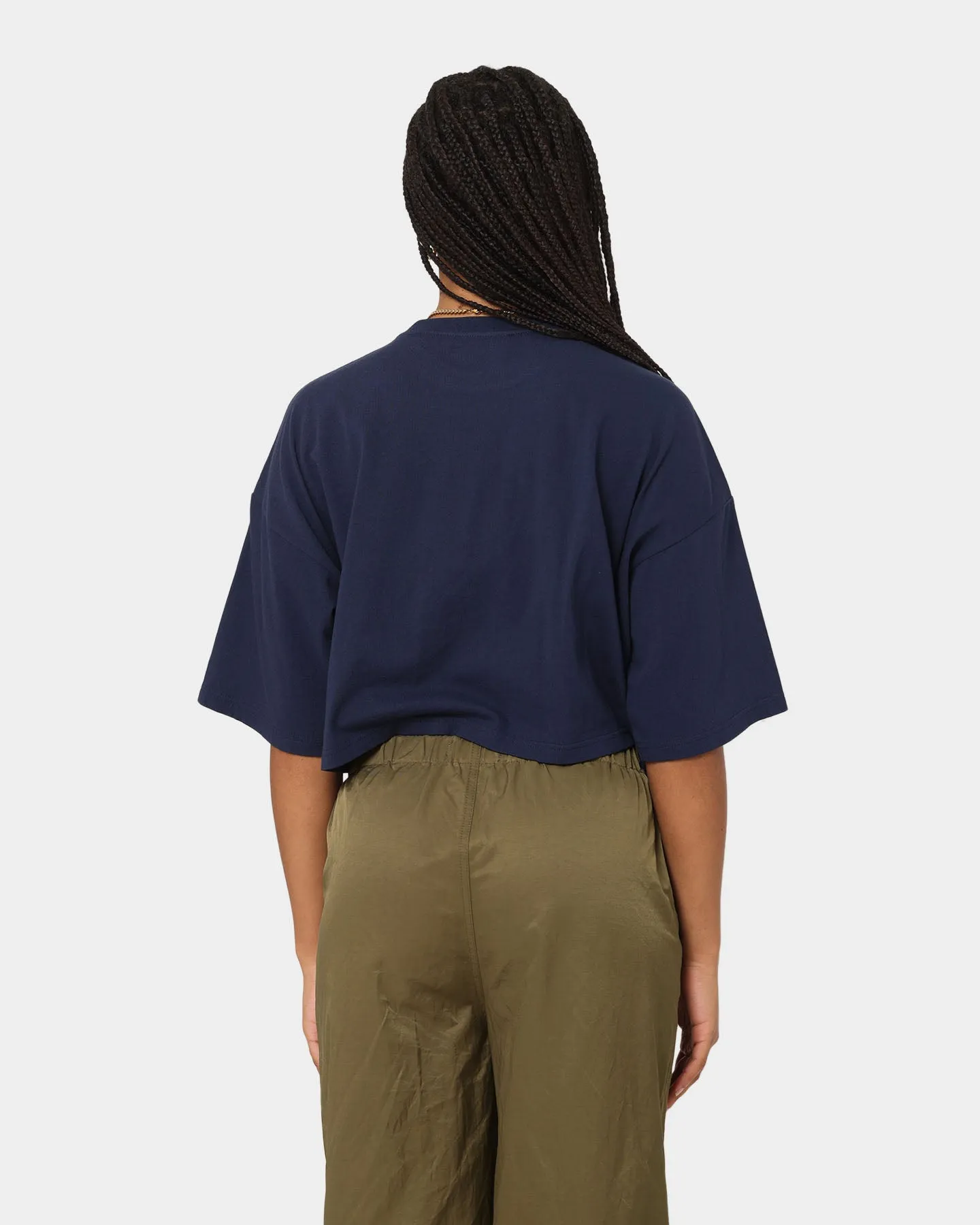 Majestic Athletic Women's Cooperstown Crop T-Shirt True Navy