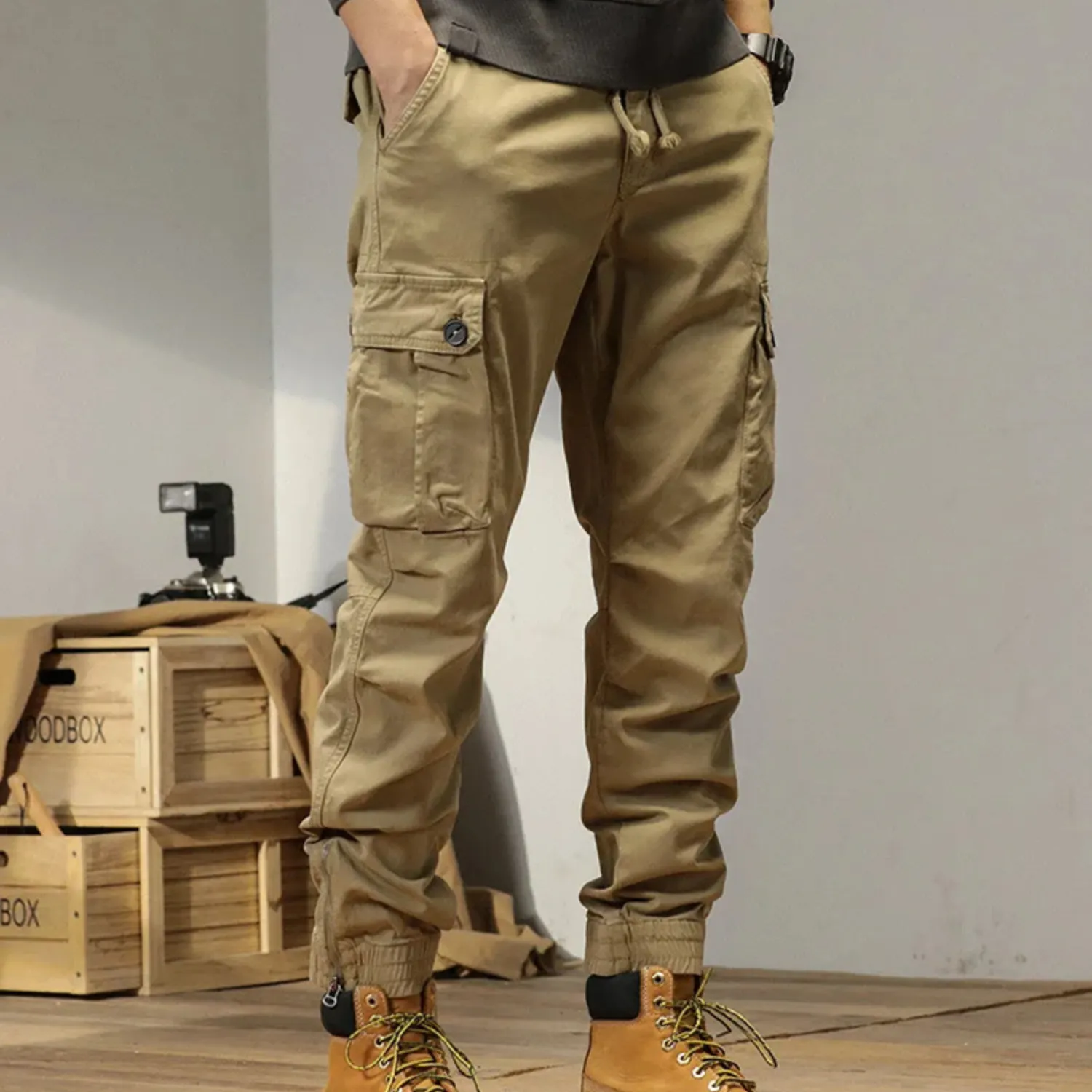 Men's Lightweight Cotton Cargo Pants with Relaxed Fit | Perfect for All Seasons