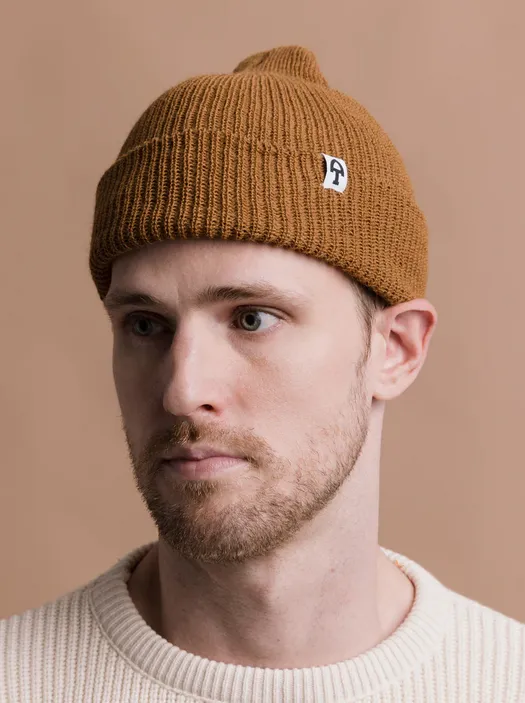MERINO CARDIGAN Stitch Beanie Pine