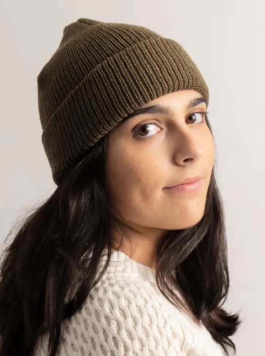 MERINO CARDIGAN Stitch Beanie Pine