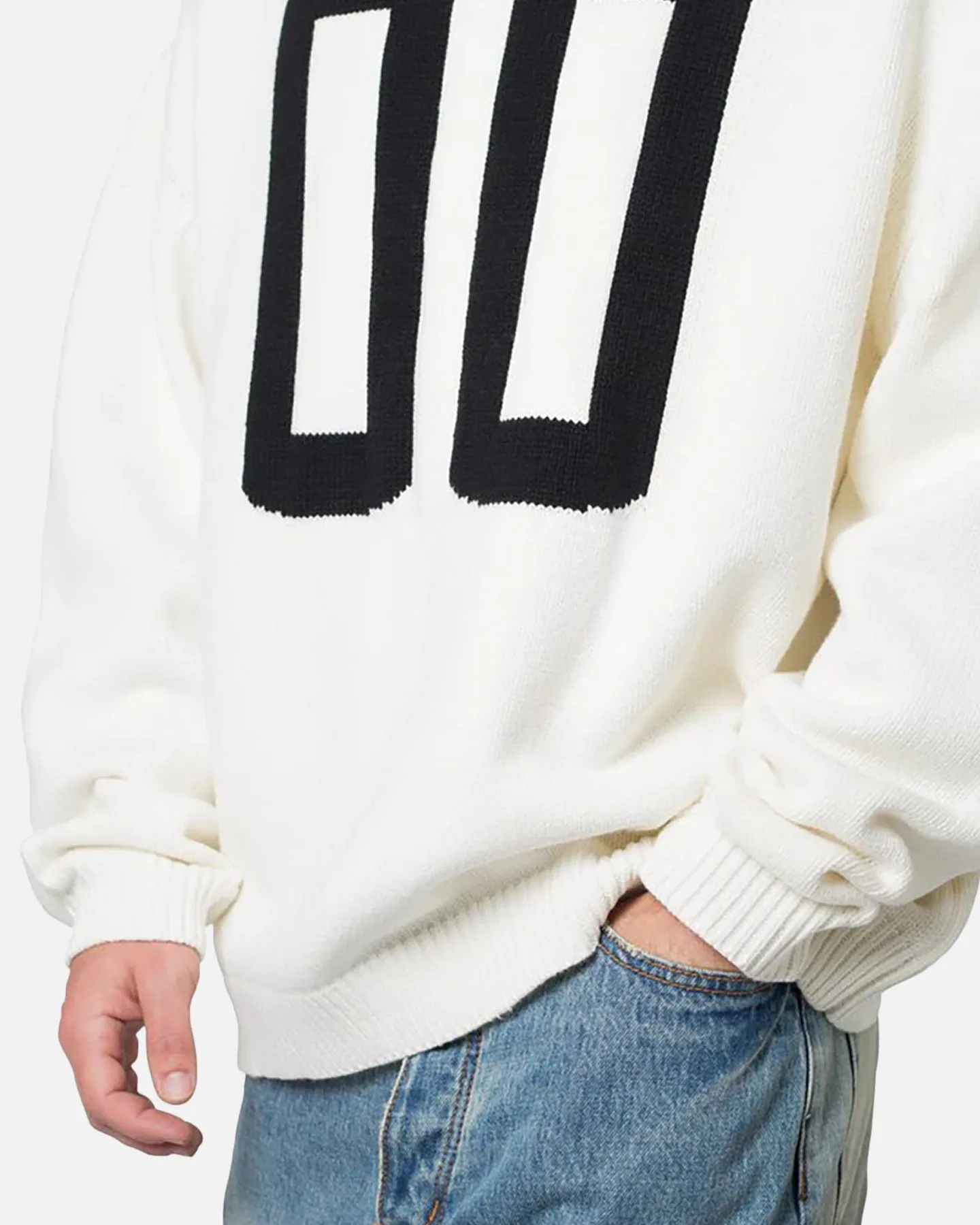 MNML Varsity Knit Sweater Off White