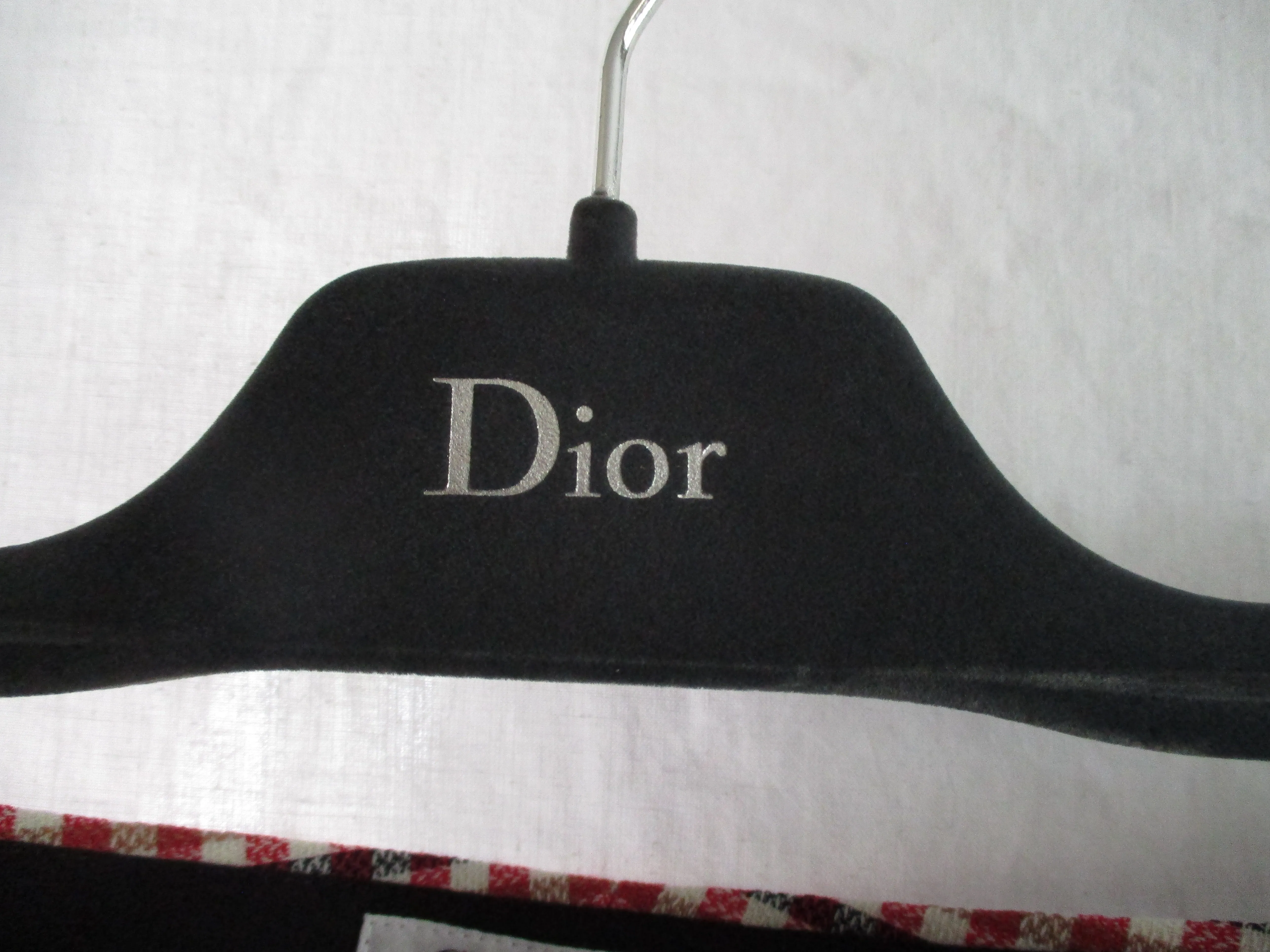 NWT NEW CHRISTIAN DIOR PARIS PLAID CHECK Pants Trouser 36 Rouge Pantalon