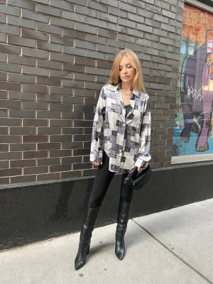 PATCHWORK SILKY BLOUSE