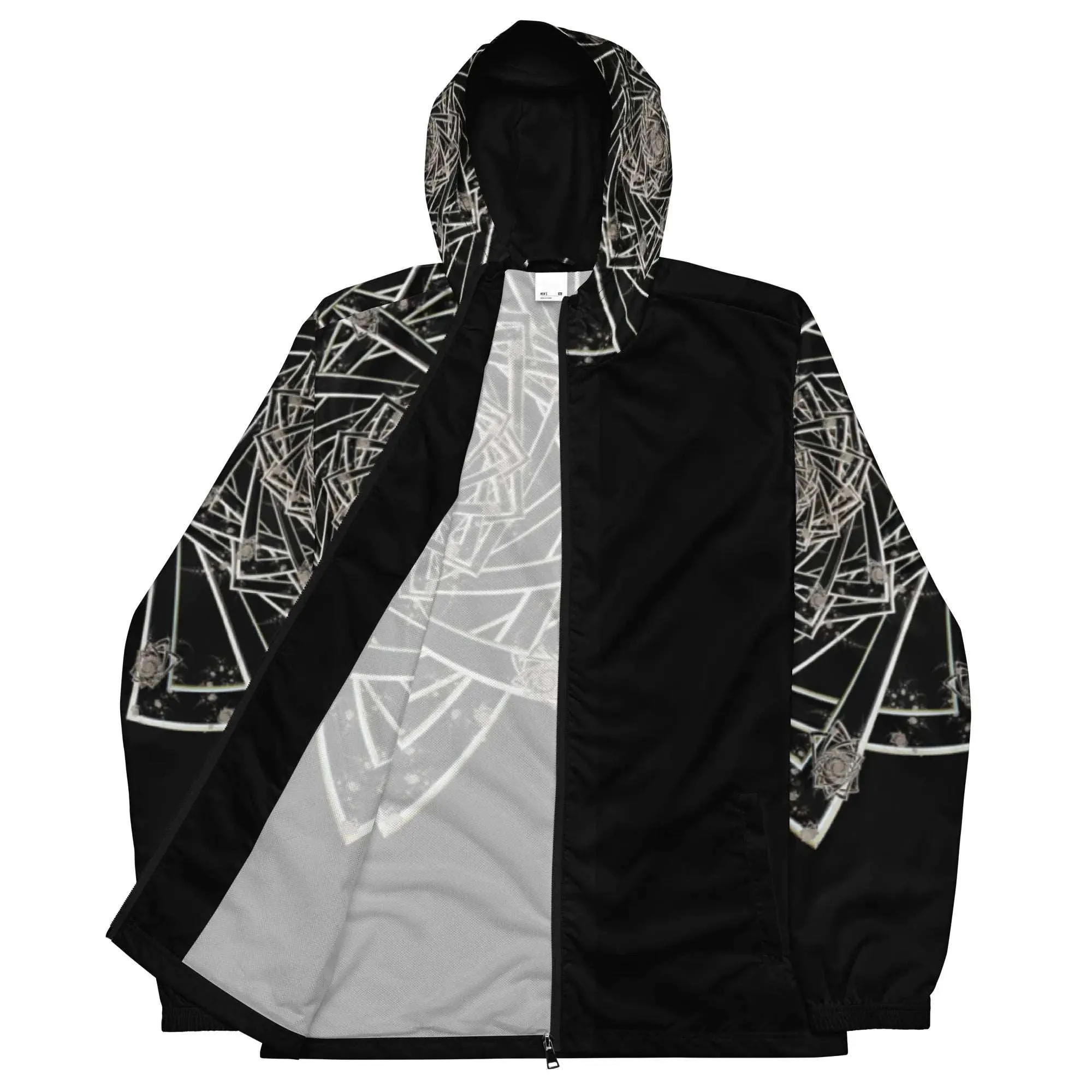 "Black Topological Rose" Collection - Men’s Windbreaker