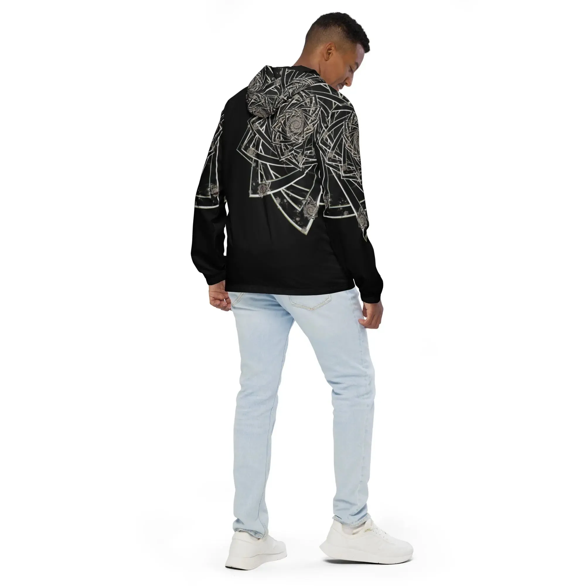 "Black Topological Rose" Collection - Men’s Windbreaker