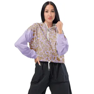 "Floral Lace" Collection - Women’s cropped windbreaker