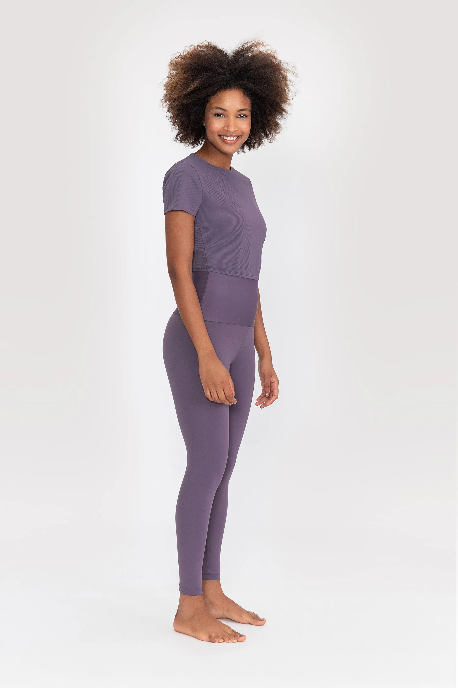 Ribbed Cropped T-Shirt