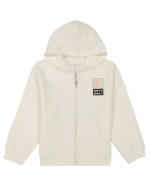 Roxy Girls OS Evening Hike Zip Sweatshirt-Egret