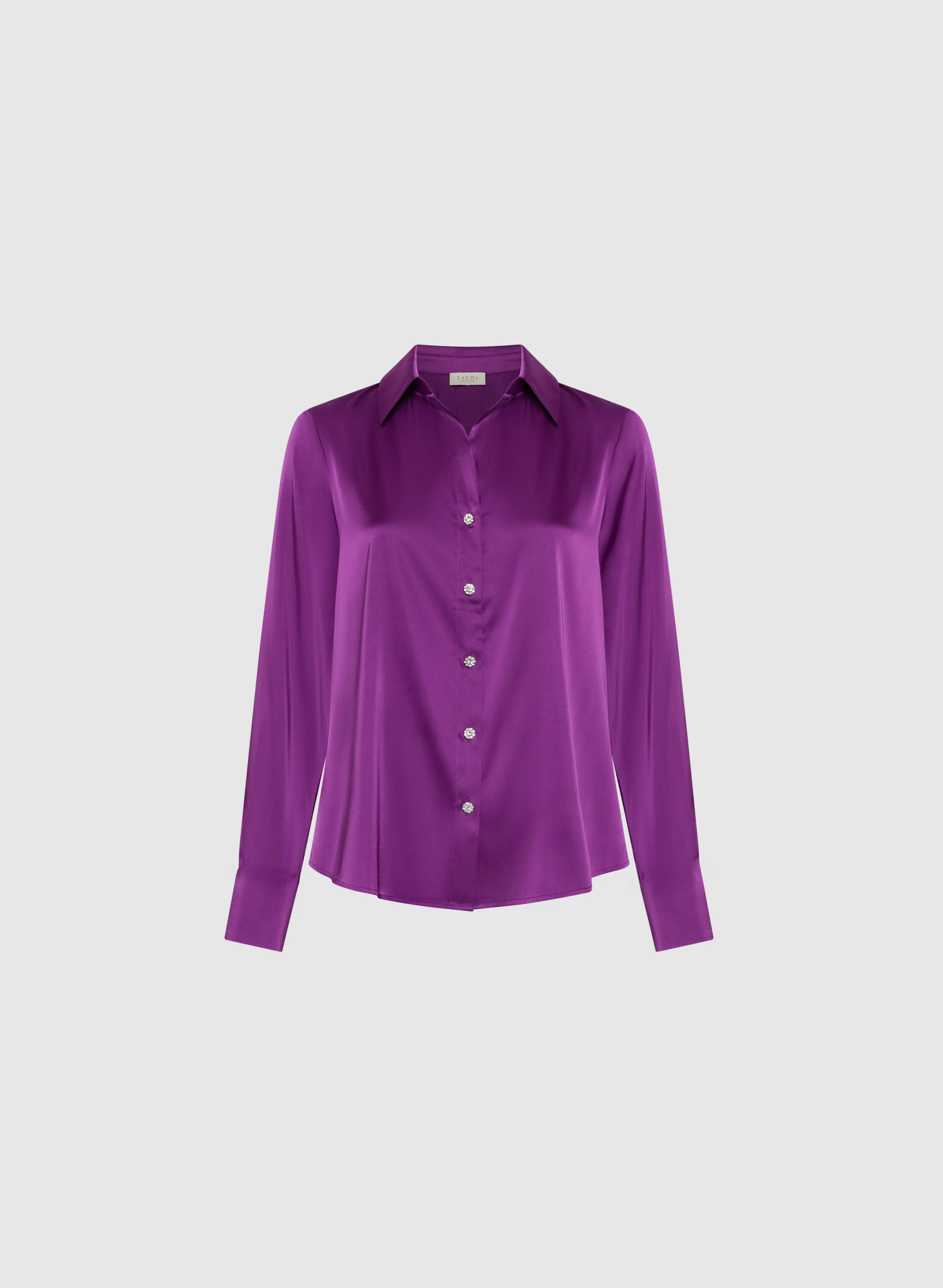 Satin Button-Down Blouse