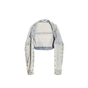 Show Off Studded Crop Denim Jacket