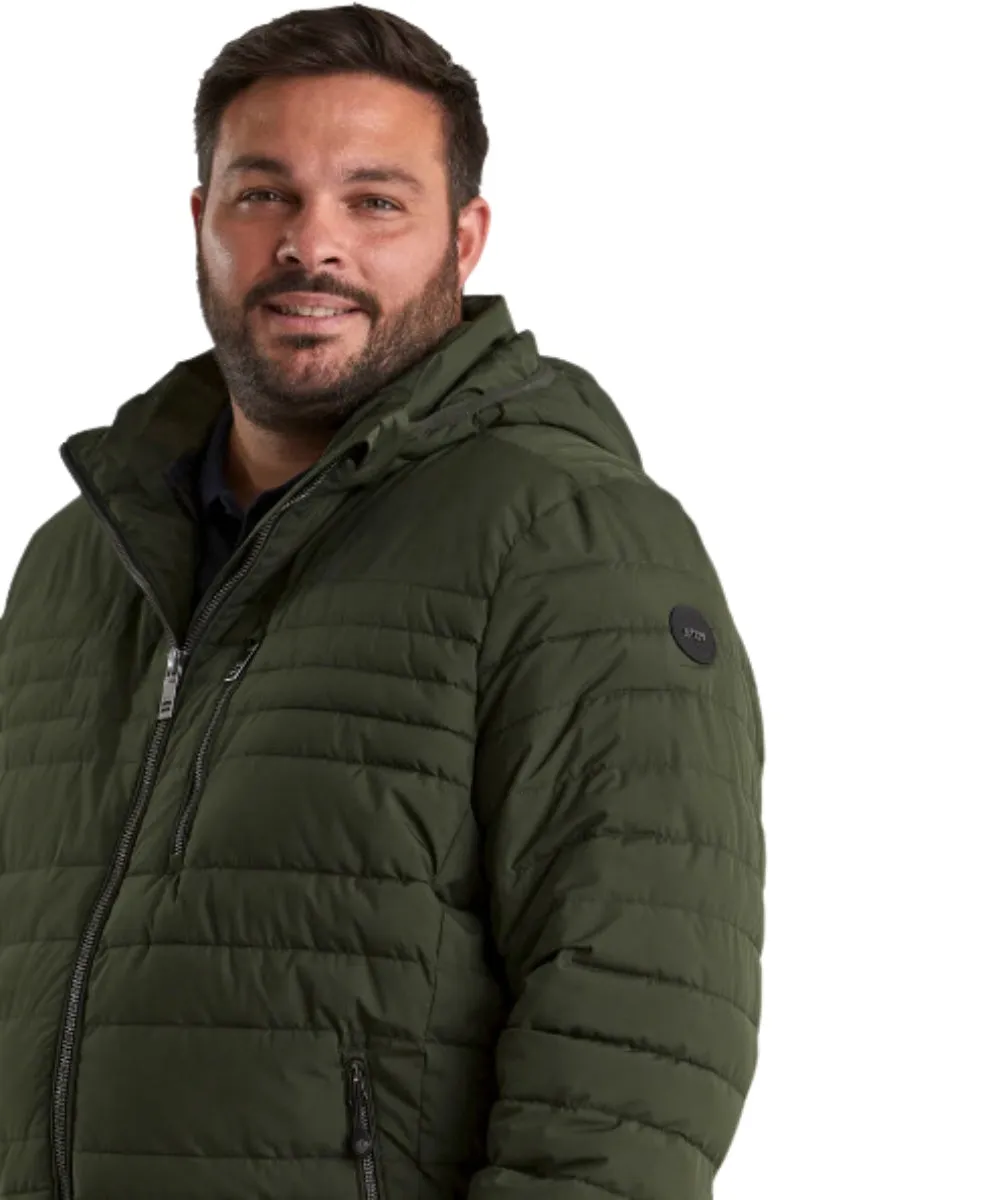 STOY Hugo Men’s Big and Tall Puffer Jacket Rust Red / Orange Sizes 3XL-6XL