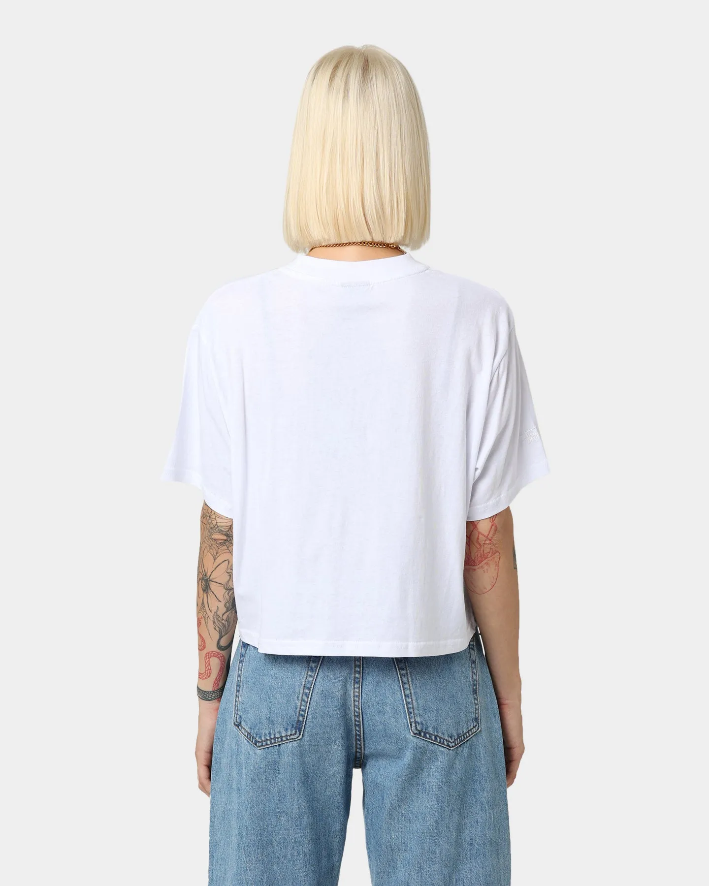 Stussy Women's Collegiate Boxy T-Shirt White