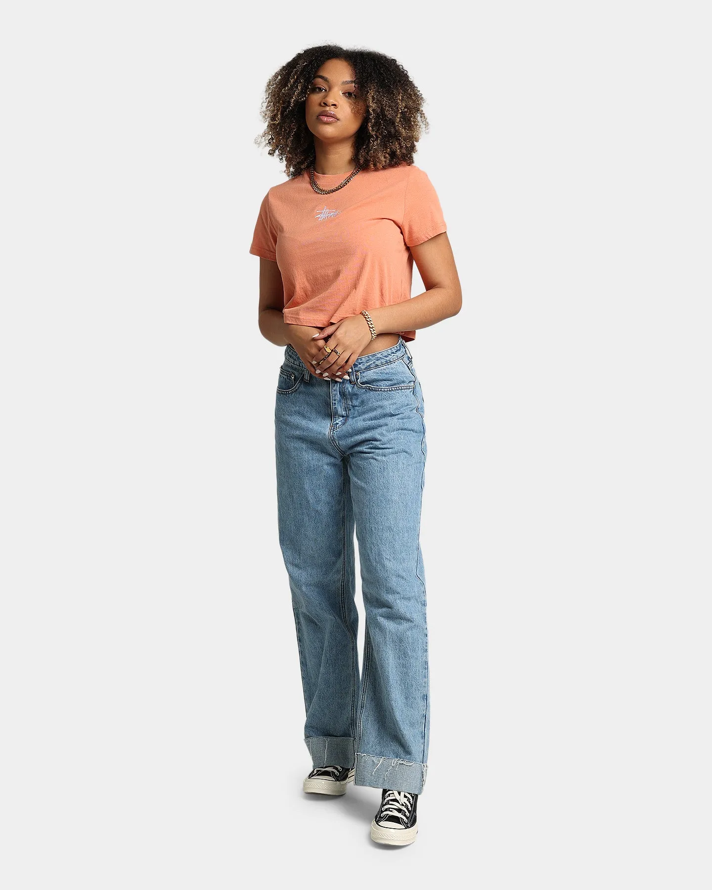 Stussy Women's Graffiti Slim T-Shirt Melon
