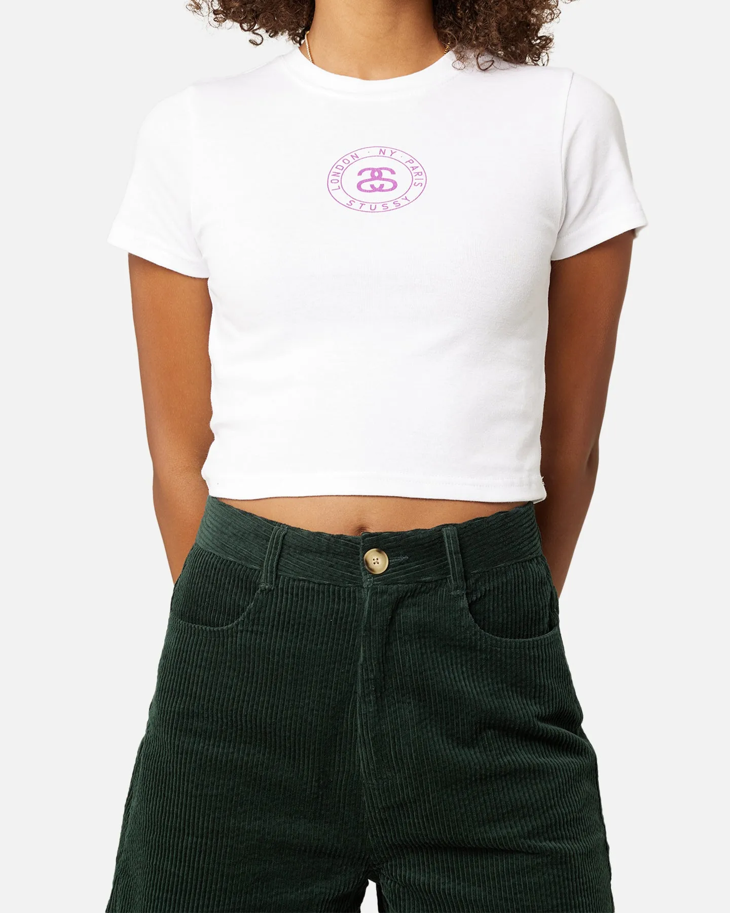 Stussy Women's Seal Rib T-Shirt White